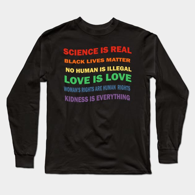 Gay Pride Science Is Real  T-Shirt Long Sleeve T-Shirt by Pop-clothes